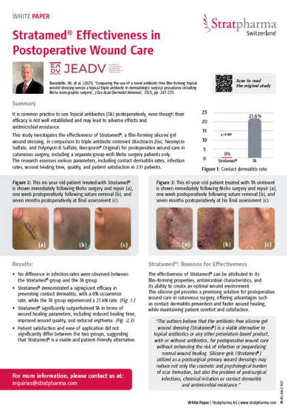 Stratamed® Effectiveness in  Postoperative Wound Care